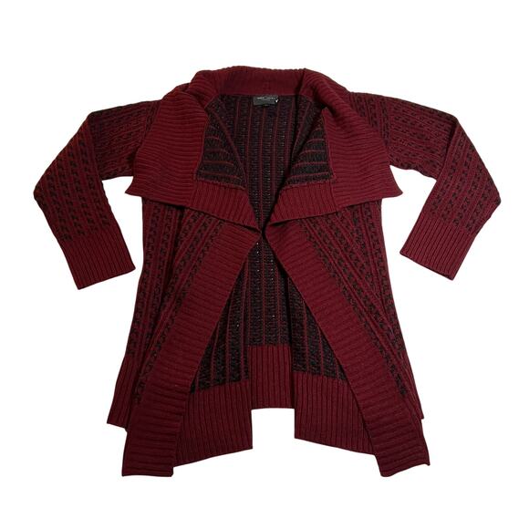 Romeo & Juliet Couture Pattern Open Front Knit Cardigan Size Small Cozy Casual - Picture 1 of 8